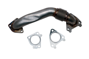 
  Wehrli - WCFAB 2001-2004 LB7 DURAMAX 2" STAINLESS SINGLE TURBO STYLE PASS. SIDE UP PIPE FOR OEM or WCFAB Manifold w/ Gaskets