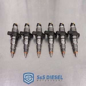 S&S Diesel Motorsport - S&S Diesel Late 5.9L Cummins Injectors (2004.5-2007) (Set of 6) - Reman - 150% Over