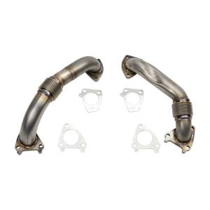 Wehrli Custom Fabrication - Wehrli Custom Fabrication 2001-2004 LB7 Duramax 2" Stainless Single Turbo Up Pipe Kit for OEM or WCFab Manifolds w/ Gaskets - WCF100590