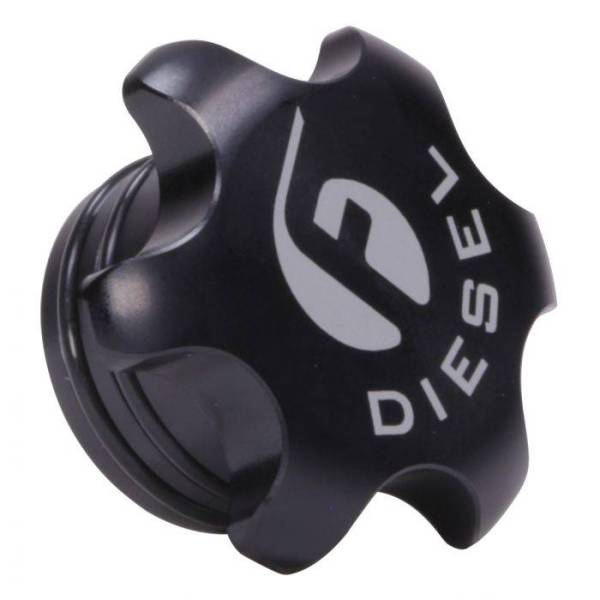 Fleece Performance - Fleece Performance Black Anodized Billet Fuel Cap For 13-18 Cummins - FPE-FC-1316-BLK