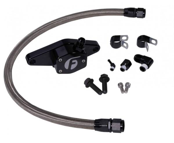 Fleece Performance - Fleece Performance Cummins Coolant Bypass Kit 12V 94-98 with Stainless Steel Braided Line - FPE-CLNTBYPS-CUMMINS-12V-SS