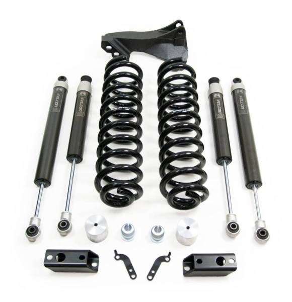 ReadyLift - ReadyLift Coil Spring Leveling Kit 2.5 in. Front Lift w/Falcon 1.1 Monotube Front/Rear Shocks Front Track Bar Bracket - 46-20253