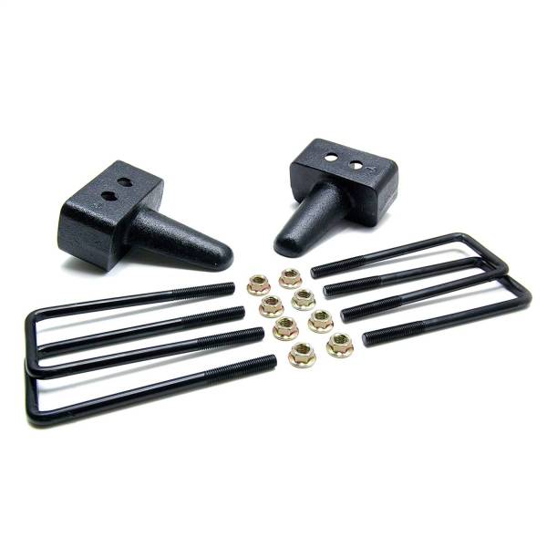 ReadyLift - ReadyLift Rear Block Kit 3 in. Cast Iron Blocks Incl. Integrated Locating Pin E-Coated U-Bolts Nuts/Washers - 66-2053