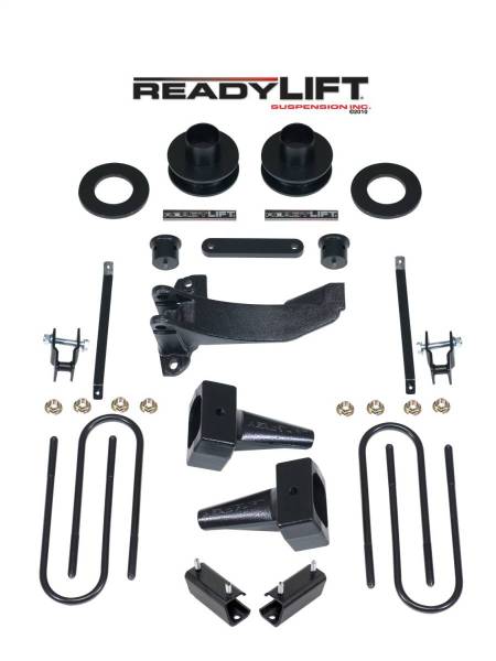 ReadyLift - ReadyLift SST® Lift Kit 2.5 in. Front/1-3 in. Rear Lift For 2 Pc. Drive Shaft 5 in. Rear Flat Blocks - 69-2511TP