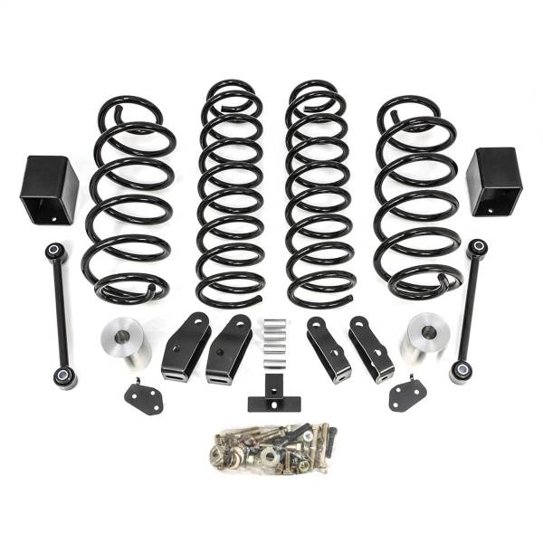ReadyLift - ReadyLift Coil Spring Leveling Kit 2.5 in. Front Lift 2 in. Rear Lift Black Spring w/Shock Extensions - 69-6827