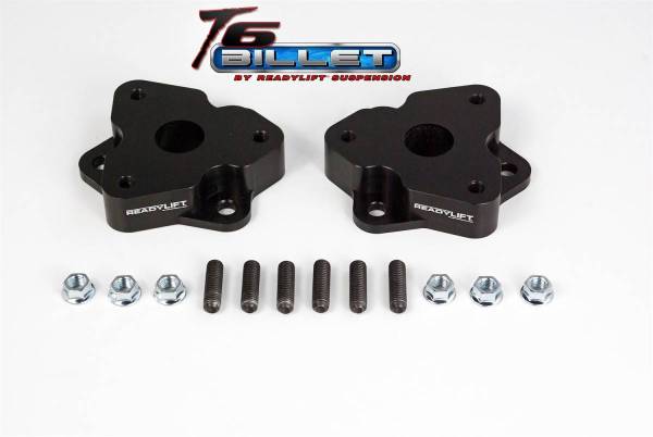 ReadyLift - ReadyLift T6 Billet Front Leveling Kit 2 in. Front Lift Anodized Black Allows Up To A 35in. Tire - T6-1030-K