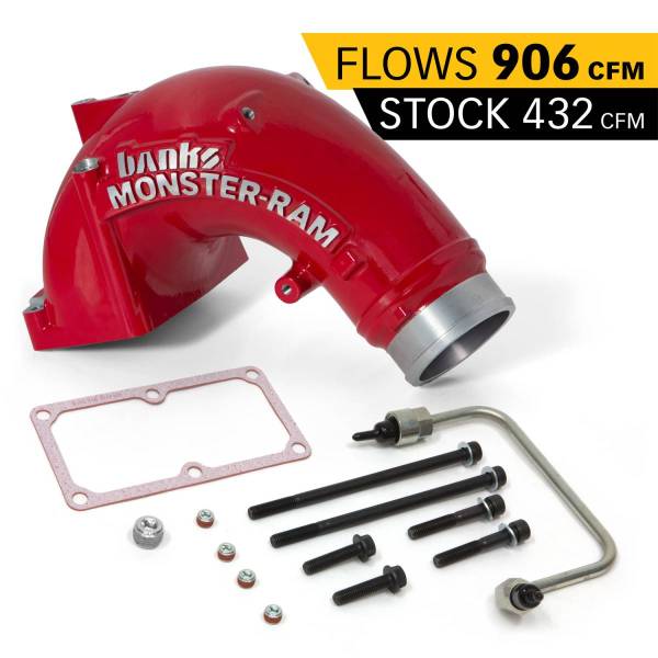 Banks Power - Banks Power 07.5-17 Ram 2500/3500 6.7L Diesel Monster-Ram Intake System w/ Fuel Line 3.5in Red