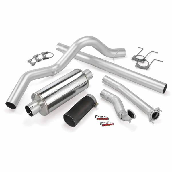 Banks Power - Banks Power 94-97 Ford 7.3L ECLB Monster Exhaust System - SS Single Exhaust w/ Black Tip