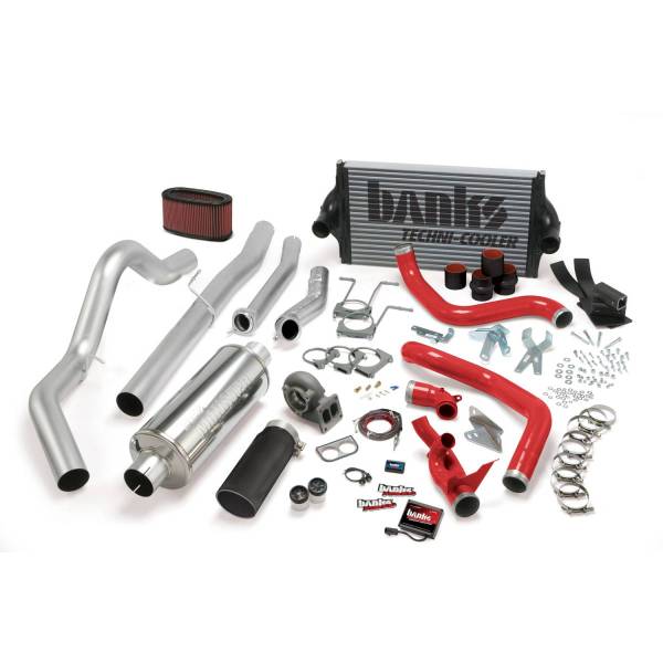 Banks Power - Banks Power 94-97 Ford 7.3L CCLB Auto PowerPack System - SS Single Exhaust w/ Black Tip