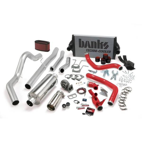 Banks Power - Banks Power 94-97 Ford 7.3L CCLB Auto PowerPack System - SS Single Exhaust w/ Chrome Tip