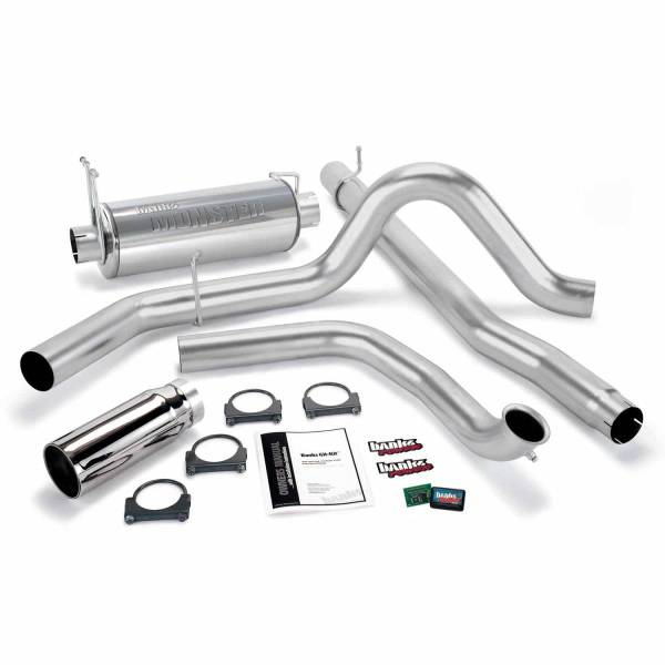 Banks Power - Banks Power 99 Ford 7.3L Truck w/Cat Conv Git-Kit - SS Single Exhaust w/ Chrome Tip