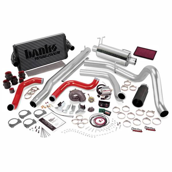 Banks Power - Banks Power 99.5-03 Ford 7.3L F250/350 Auto PowerPack System - SS Single Exhaust w/ Black Tip