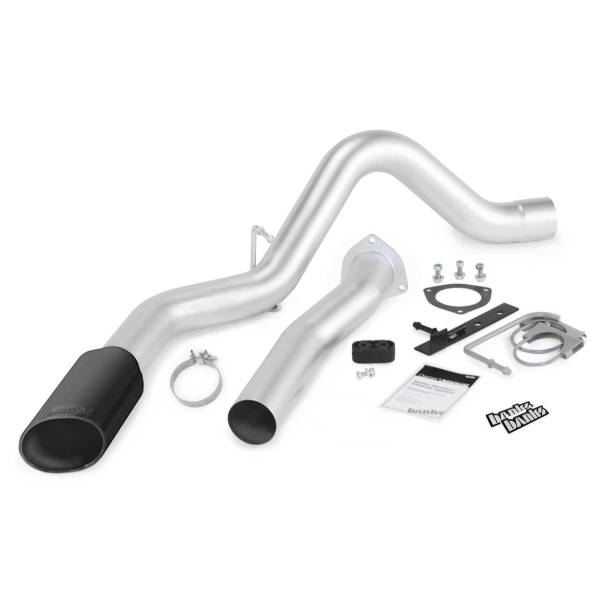 Banks Power - Banks Power 07-10 Chev 6.6L LMM ECSB-CCLB Monster Exhaust System - SS Single Exhaust w/ Black Tip