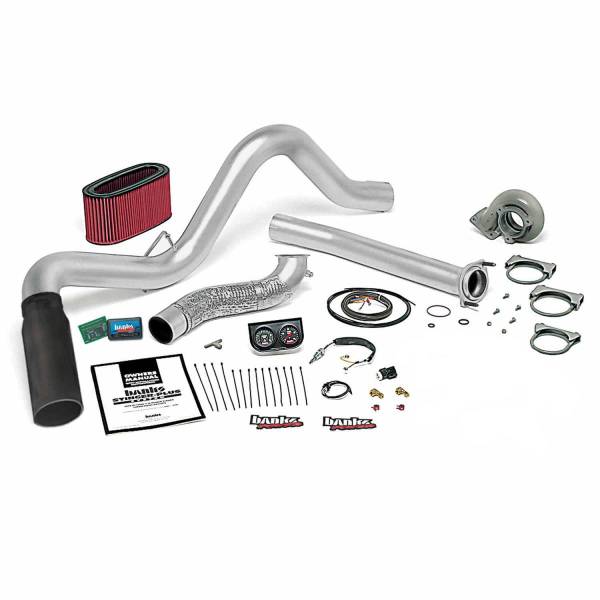 Banks Power - Banks Power 95.5-97 Ford 7.3L Man Stinger-Plus System - SS Single Exhaust w/ Black Tip