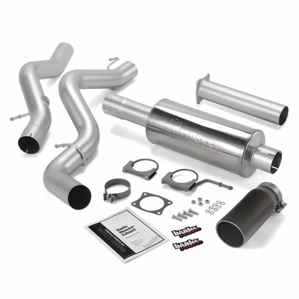 Banks Power - Banks Power 02-05 Chevy 6.6L SCLB Monster Exhaust System - SS Single Exhaust w/ Black Tip