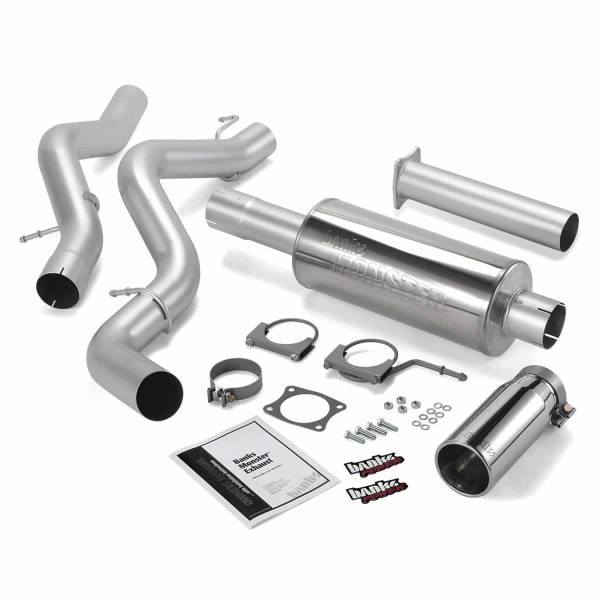 Banks Power - Banks Power 02-05 Chevy 6.6L SCLB Monster Exhaust System - SS Single Exhaust w/ Chrome Tip