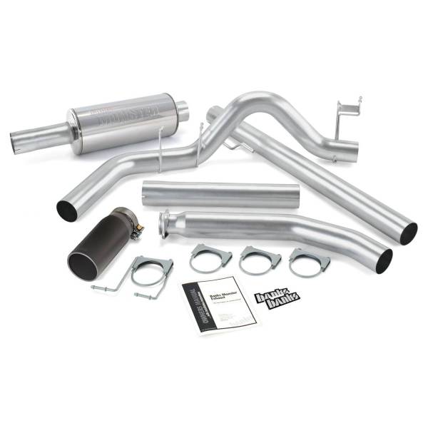 Banks Power - Banks Power 98-02 Dodge 5.9L Std Cab Monster Exhaust System - SS Single Exhaust w/ Black Tip