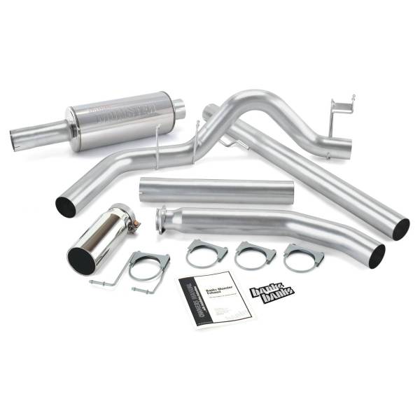 Banks Power - Banks Power 98-02 Dodge 5.9L Std Cab Monster Exhaust System - SS Single Exhaust w/ Chrome Tip