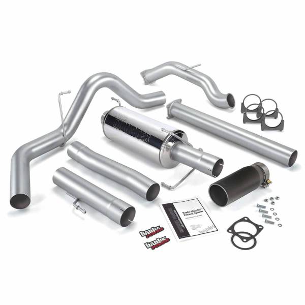 Banks Power - Banks Power 03-04 Dodge 5.9 SCLB/CCSB Cat Monster Exhaust System - SS Single Exhaust w/ Black Tip