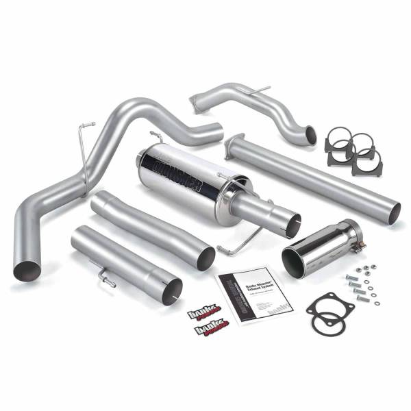 Banks Power - Banks Power 03-04 Dodge 5.9L SCLB/CCSB(Catted) Monster Exhaust Sys - SS Single Exhaust w/ Chrome Tip