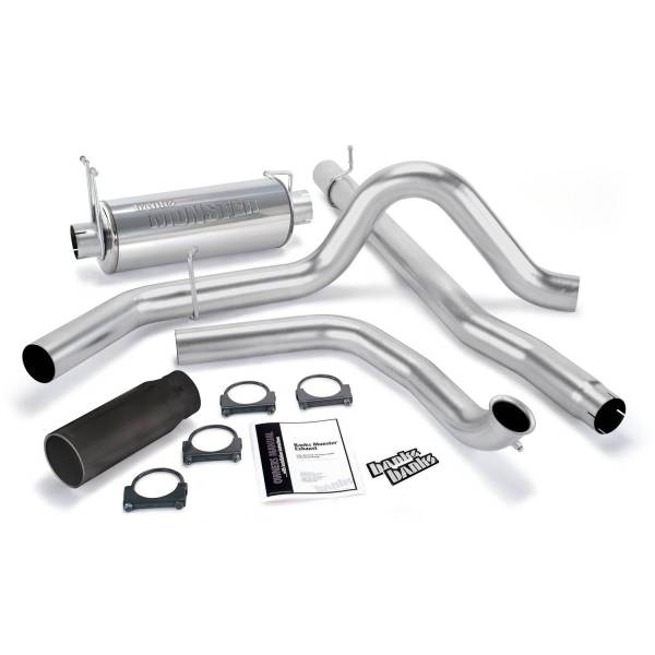 Banks Power - Banks Power 99 Ford 7.3L Truck w/Cat Conv Monster Exhaust System - SS Single Exhaust w/ Black Tip