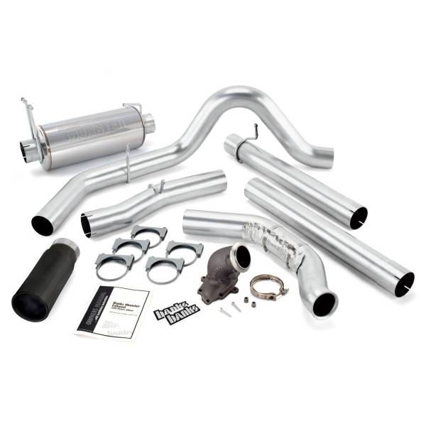 Banks Power - Banks Power 99 Ford 7.3L w/Cat Conv Monster Exhaust w/ Power Elbow - SS Single Exhaust w/ Black Tip