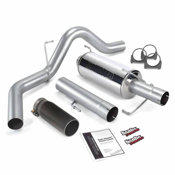 Banks Power - Banks Power 04-07 Dodge 5.9L 325Hp SCLB/CCSB Monster Exhaust System - SS Single Exhaust w/ Black Tip