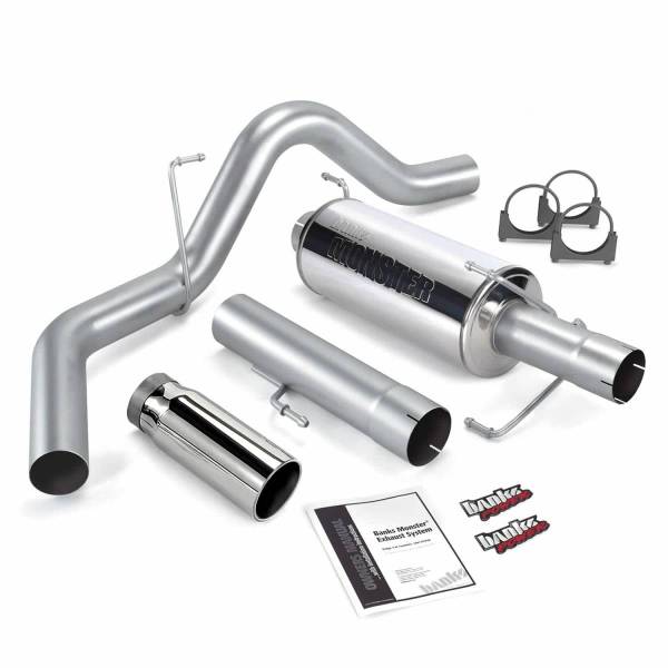 Banks Power - Banks Power 04-07 Dodge 5.9L 325Hp SCLB/CCSB Monster Exhaust Sys - SS Single Exhaust w/ Chrome Tip