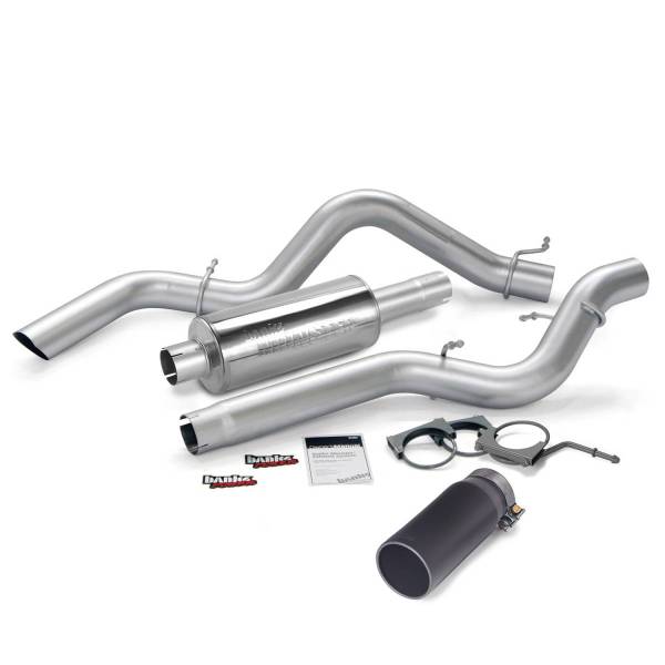 Banks Power - Banks Power 06-07 Chevy 6.6L SCLB Monster Exhaust System - SS Single Exhaust w/ Black Tip