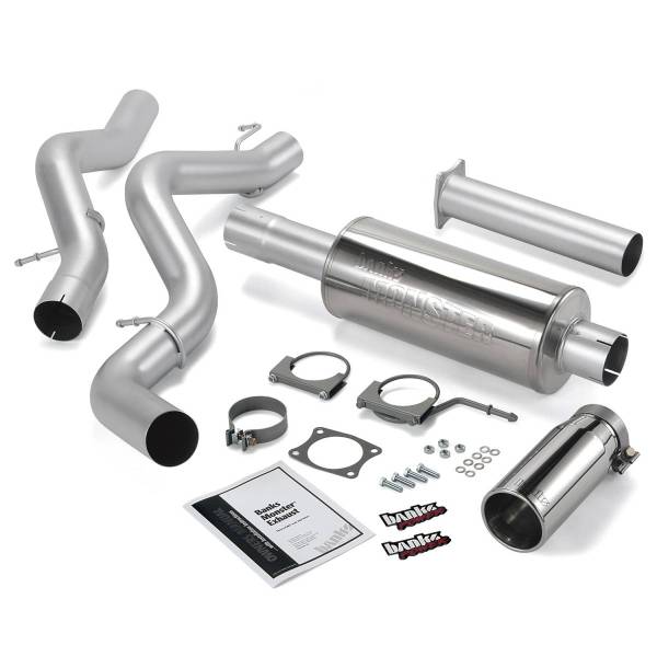 Banks Power - Banks Power 06-07 Chevy 6.6L SCLB Monster Exhaust System - SS Single Exhaust w/ Chrome Tip