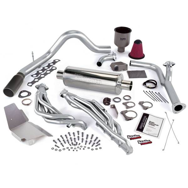 Banks Power - Banks Power 99-04 Ford 6.8L Truck EGR-Early Cat PowerPack System - SS Single Exhaust w/ Black Tip