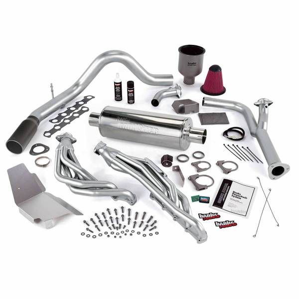 Banks Power - Banks Power 99-04 Ford 6.8L Truck EGR-Late Cat PowerPack System - SS Single Exhaust w/ Black Tip