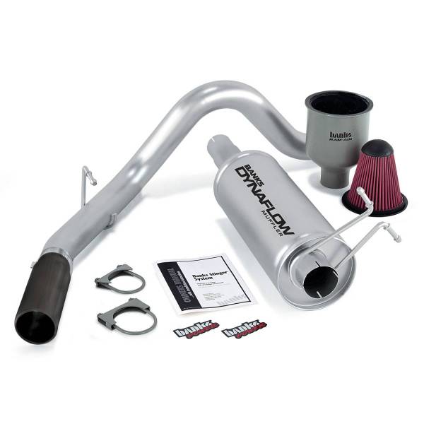 Banks Power - Banks Power 99-04 Ford 6.8L Ext/Crew S/D Stinger System - SS Single Exhaust w/ Black Tip