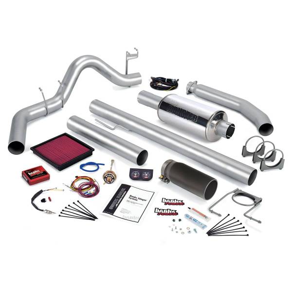 Banks Power - Banks Power 01 Dodge 5.9L 245Hp Ext Cab Stinger System - SS Single Exhaust w/ Chrome Tip