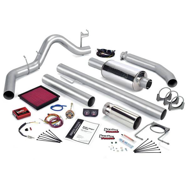 Banks Power - Banks Power 01 Dodge 5.9L 235Hp Ext Cab Stinger System - SS Single Exhaust w/ Chrome Tip