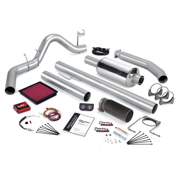 Banks Power - Banks Power 02 Dodge 5.9L 235Hp Std Cab Stinger System - SS Single Exhaust w/ Black Tip