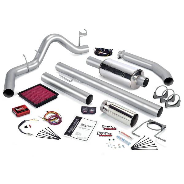 Banks Power - Banks Power 02 Dodge 5.9L 235Hp Ext Cab Stinger System - SS Single Exhaust w/ Chrome Tip