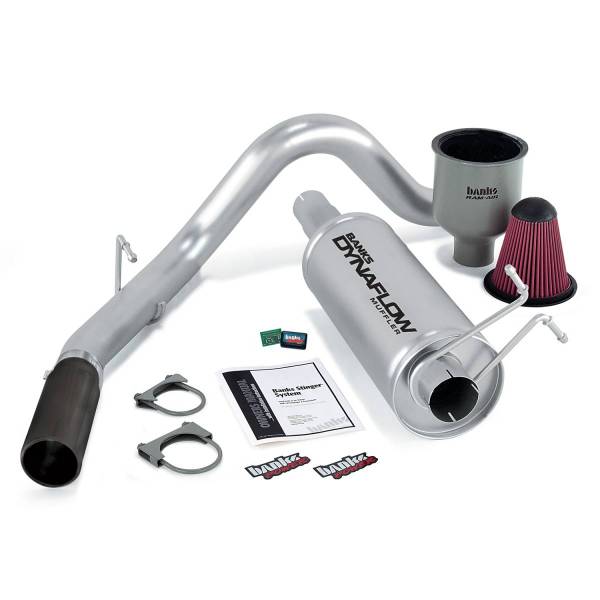 Banks Power - Banks Power 99-04 Ford 6.8L Ext/Crew Cab Stinger System w/ AutoMind - SS Single Exhaust w/ Black Tip