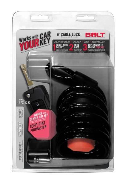 Bolt - BOLT 6FT. CABLE LOCK JEEP CENTER CUT - 7032295