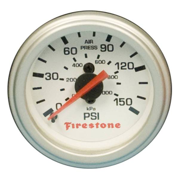 Firestone Ride-Rite - Firestone Ride-Rite White Face Sng GA Only Air Pressure Gauge - 9181