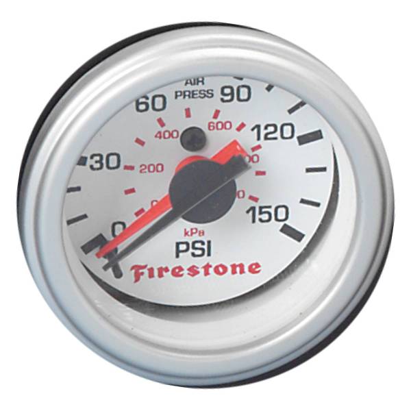 Firestone Ride-Rite - Firestone Ride-Rite White Face Dual GA Only Air Pressure Gauge - 9201