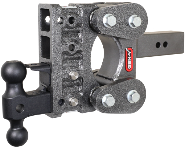 GEN-Y Hitch - GEN-Y Hitch The BOSS TORSION-FLEX 2.5" Shank 5" Drop 1.7K TW 16K Hitch Dual-Ball Pintle Lock - GH-1124