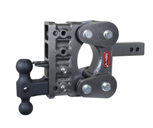 GEN-Y Hitch - GEN-Y Hitch The BOSS TORSION-FLEX 2" Shank 5" Drop 1.7K TW 16K Hitch Dual-Ball & Pintle Lock - GH-1224