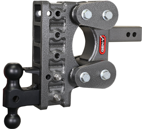 GEN-Y Hitch - GEN-Y Hitch The BOSS TORSION-FLEX 2" Shank 7.5" Drop 1.7K TW 16K Hitch Dual-Ball Pintle Lock - GH-1225