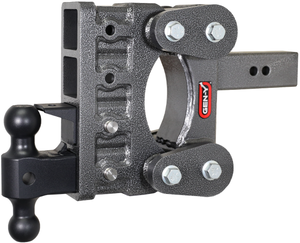 GEN-Y Hitch - GEN-Y Hitch The BOSS TORSION-FLEX 2.5" Shank 6" Drop 2.4K TW 21K Hitch Dual-Ball Pintle Lock - GH-1324