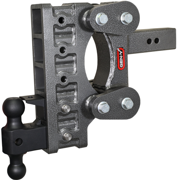 GEN-Y Hitch - GEN-Y Hitch The BOSS TORSION-FLEX 2.5" Shank 9" Drop 2.4K TW 21K Hitch Dual-Ball Pintle Lock - GH-1325