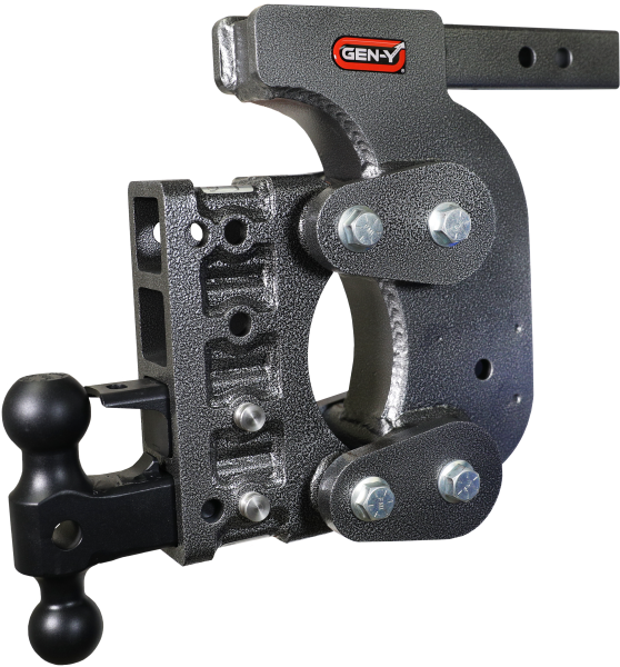 GEN-Y Hitch - GEN-Y Hitch The BOSS TORSION-FLEX 2" Shank 12.5" Drop 1.7K TW 16K Hitch Dual-Ball Pintle - GH-1424