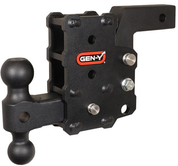 GEN-Y Hitch - GEN-Y Hitch PHANTOM Flip 2" Shank 6" Drop 1.2K TW 12K Hitch & GH-044 Dual-Ball Mount - GH-15011