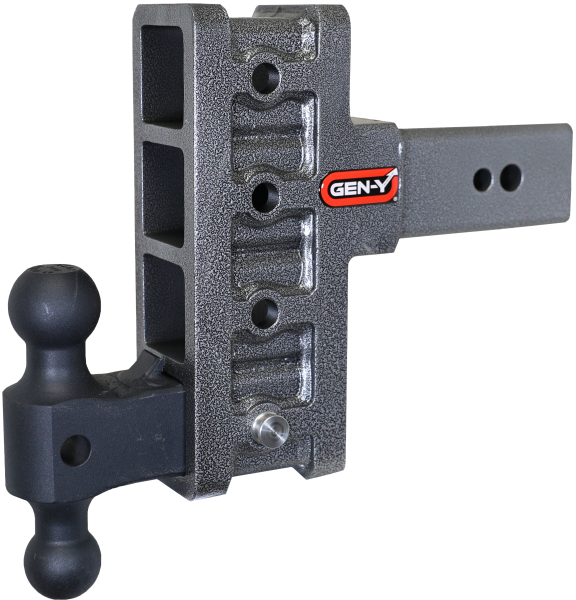 GEN-Y Hitch - GEN-Y Hitch MEGA-DUTY 3" Shank 6" Offset Drop 3.5K TW 32K Hitch & GH-0161 Dual-Ball - GH-2014