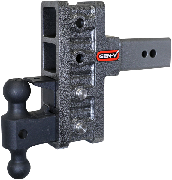 GEN-Y Hitch - GEN-Y Hitch MEGA-DUTY 3" Shank 6" Offset Drop 3.5K TW 32K Hitch with Dual-Ball & Pintle Lock - GH-2024